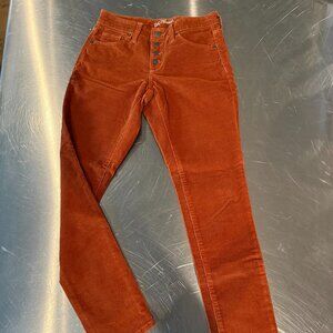 Women's corduroy pants, burnt orange
